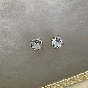 Sterling silver cz stud earrings